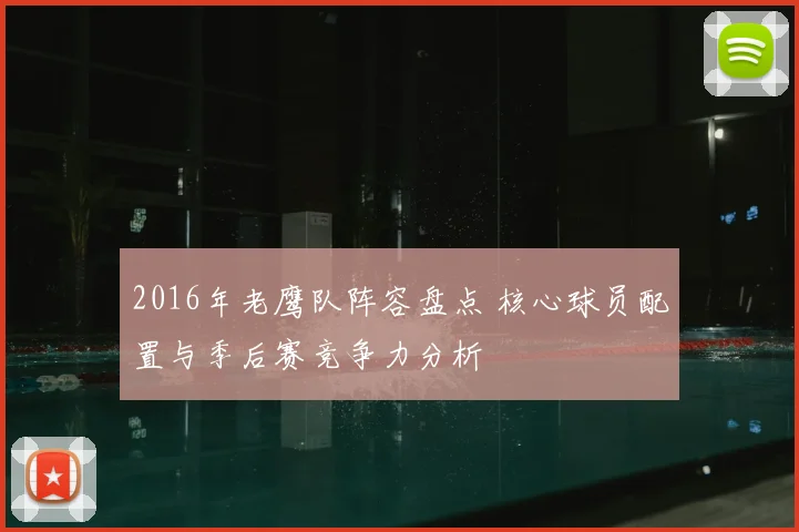 2016年老鹰队阵容盘点 核心球员配置与季后赛竞争力分析
